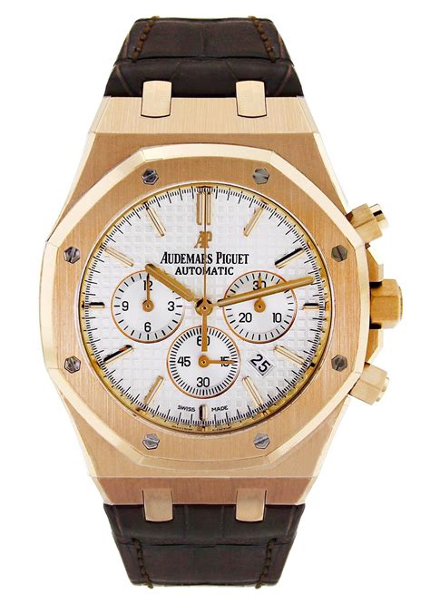 audemars piguet chrono oro rosa cinturino marrone|Audemars Piguet Royal Oak Rose gold .